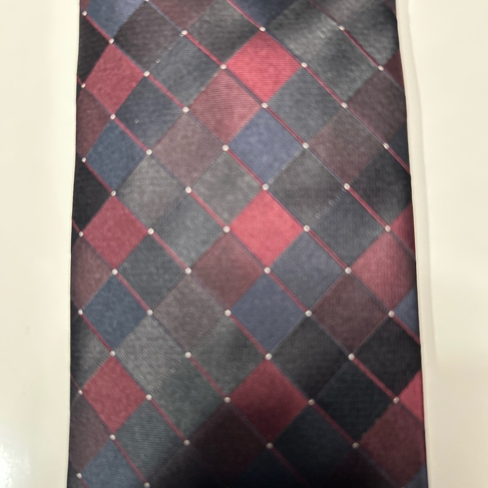 Roberto Villini Elegant Argyle Patterned Silk Tie… - image 1